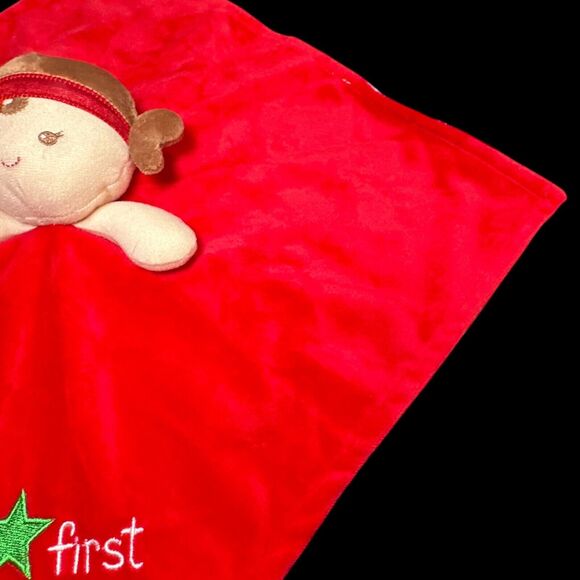 Little Me My First 1st Christmas Red Baby Security Blanket Lovey Plush Doll - Picture 4 of 11